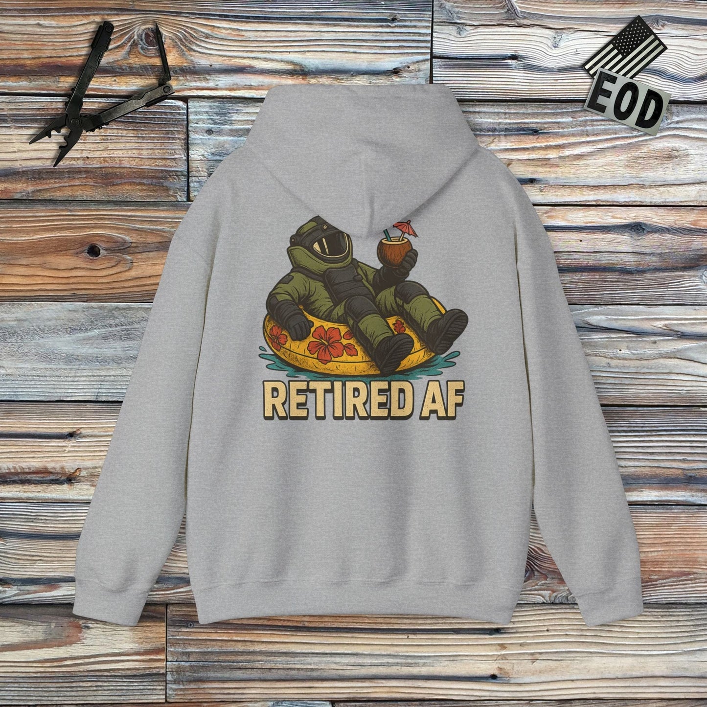 K-Factor Supply Co Retired AF (Back Print) Hoodie
