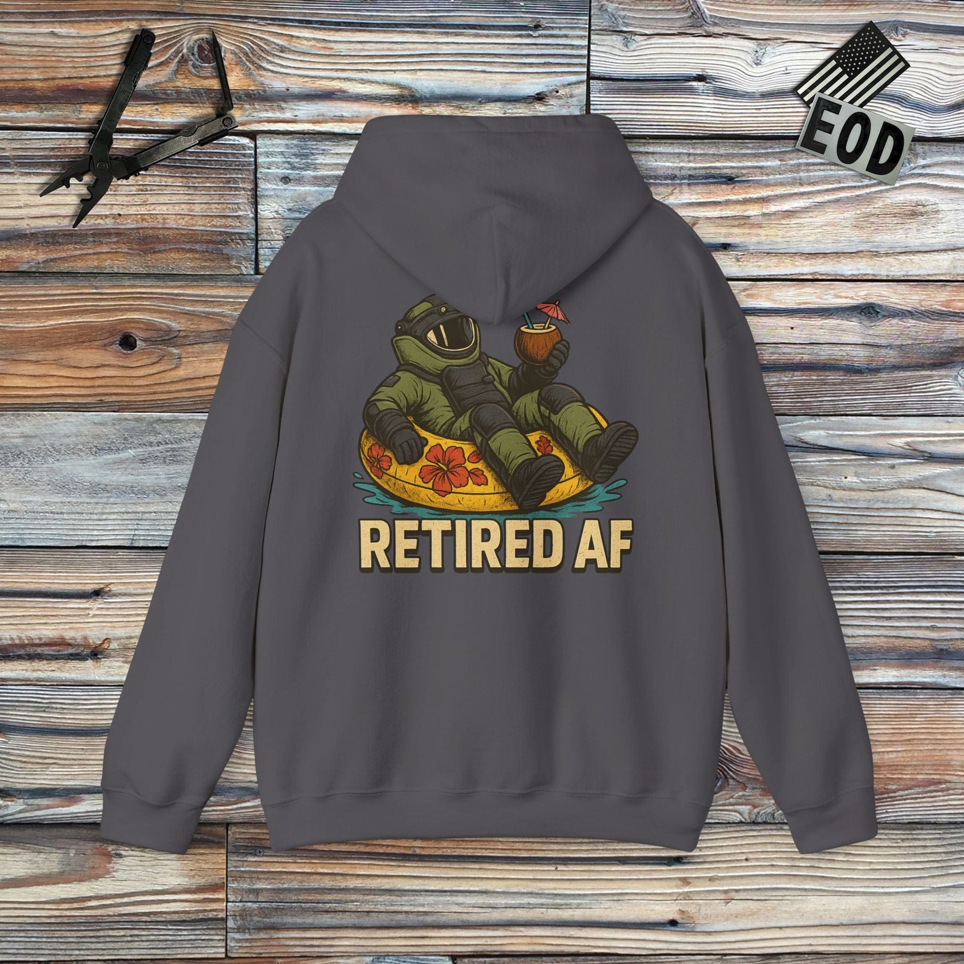K-Factor Supply Co Retired AF (Back Print) Hoodie