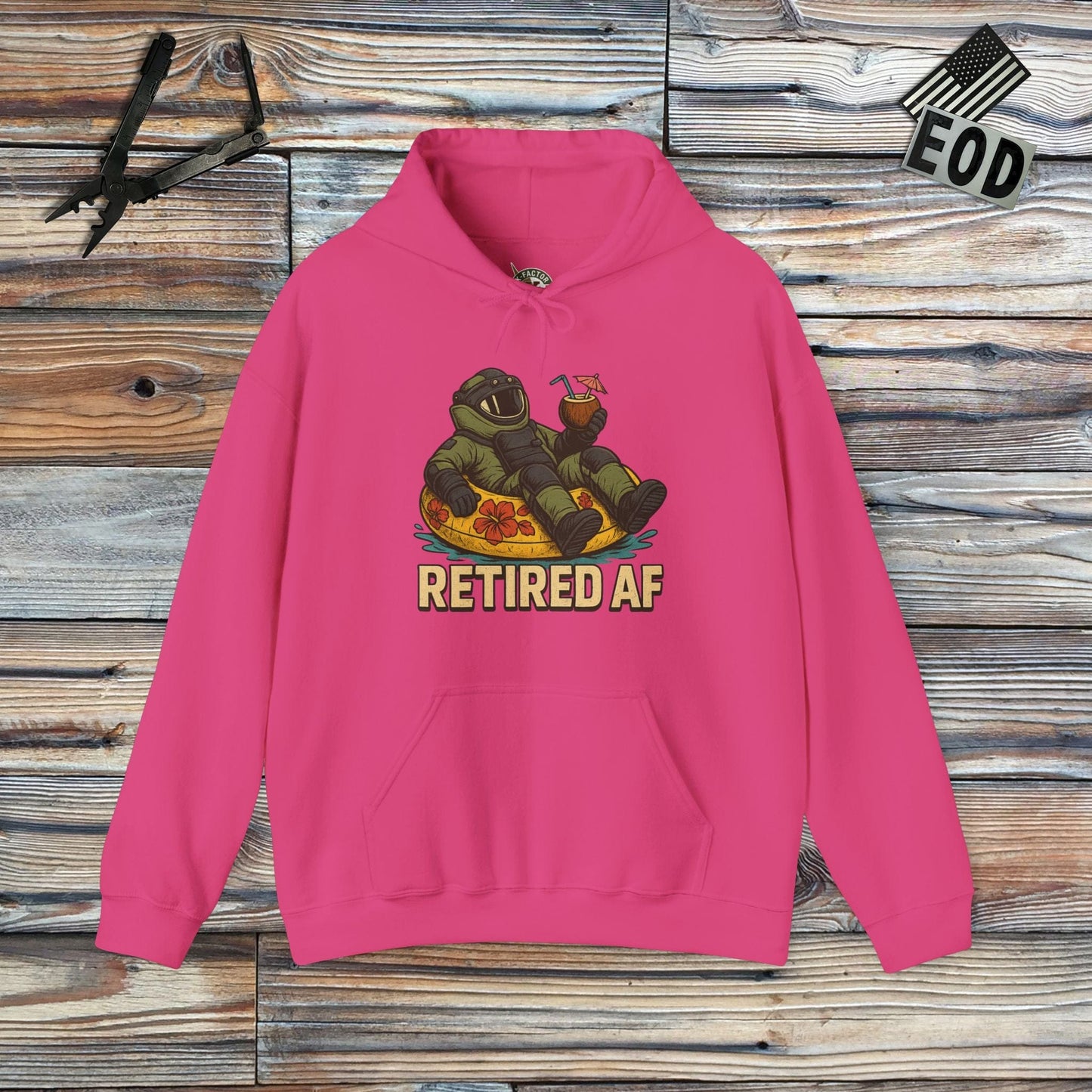 K-Factor Supply Co Retired AF Hoodie Heliconia / S