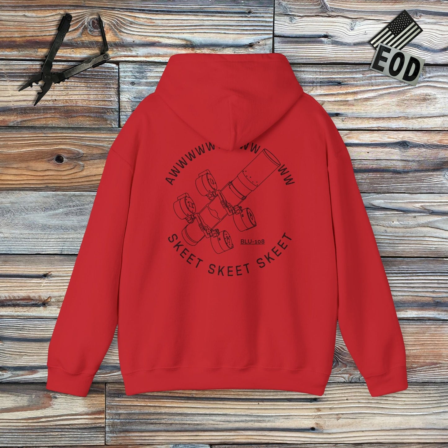 K-Factor Supply Co Skeet Skeet Skeet Hoodie Red / S