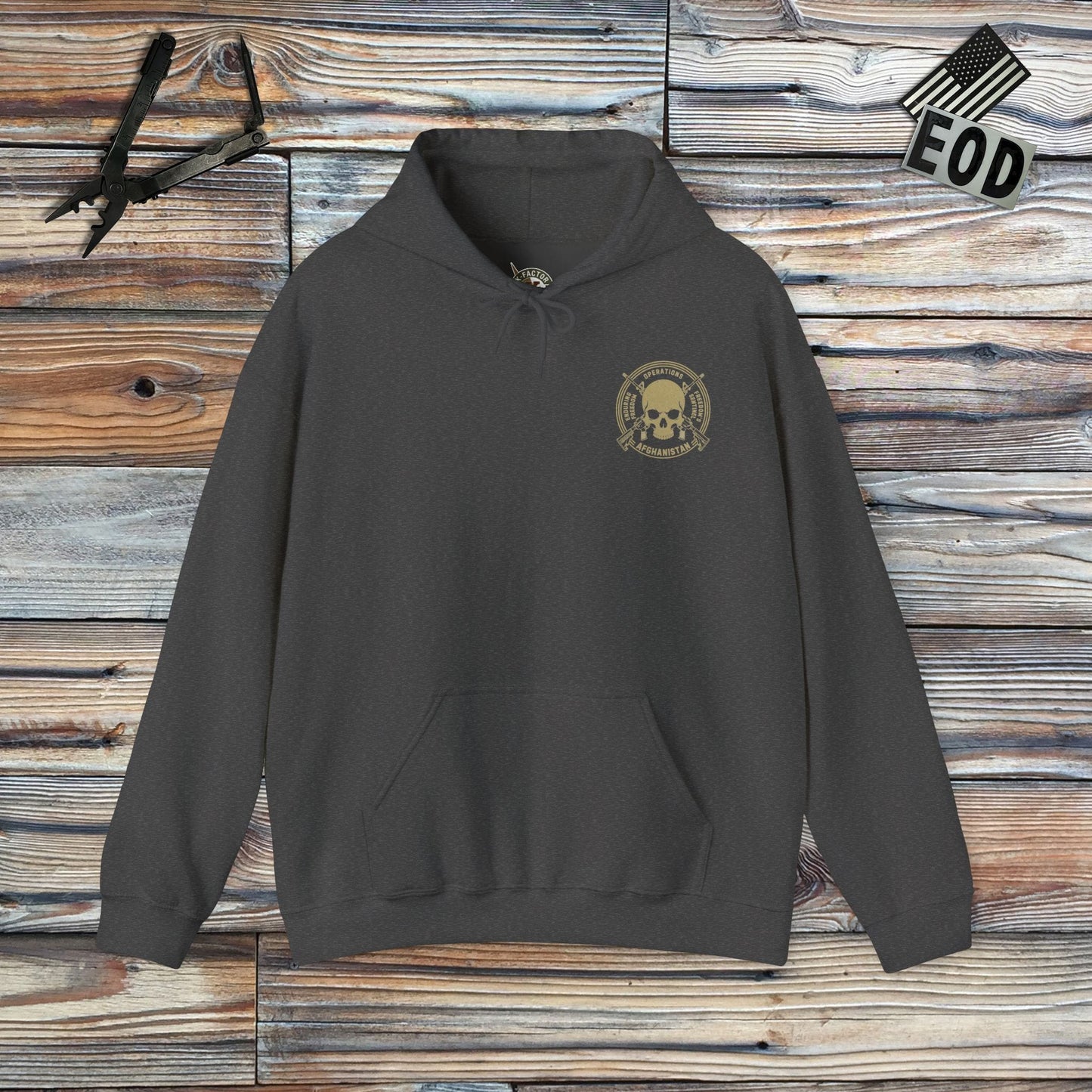 K-Factor Supply Co Skull & Carbines - OEF/OFS (Back Print) Hoodie