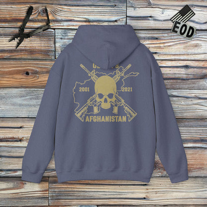 K-Factor Supply Co Skull & Carbines - OEF/OFS (Back Print) Hoodie Heather Navy / S