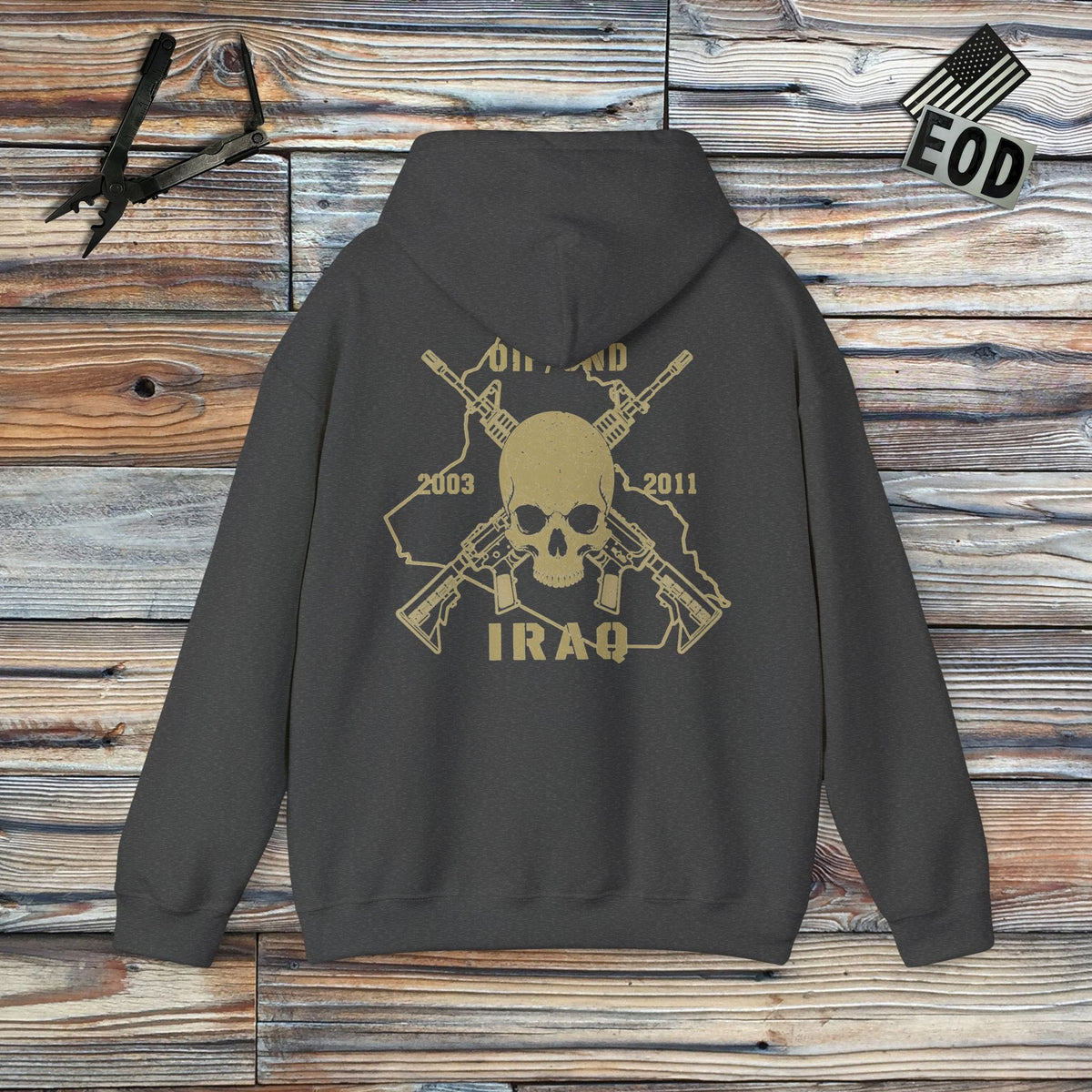 K-Factor Supply Co Skull & Carbines - OIF/OND (Back Print) Hoodie