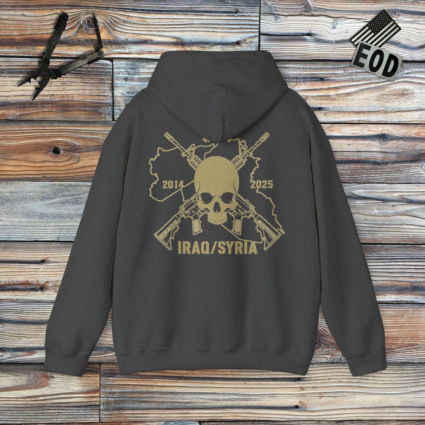 K-Factor Supply Co Skull & Carbines - OIR (Iraq/Syria) [Back Print] Hoodie