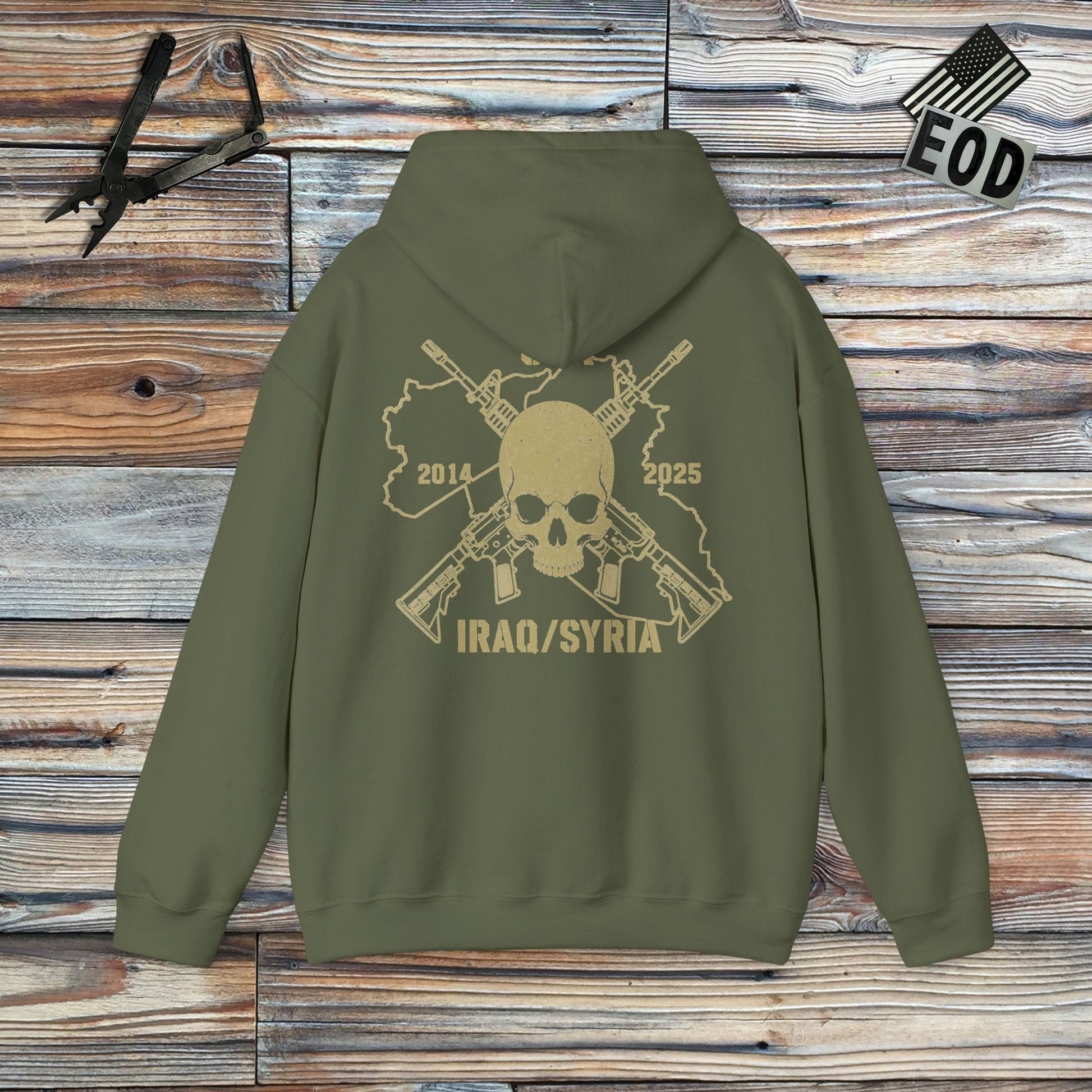 K-Factor Supply Co Skull & Carbines - OIR (Iraq/Syria) [Back Print] Hoodie