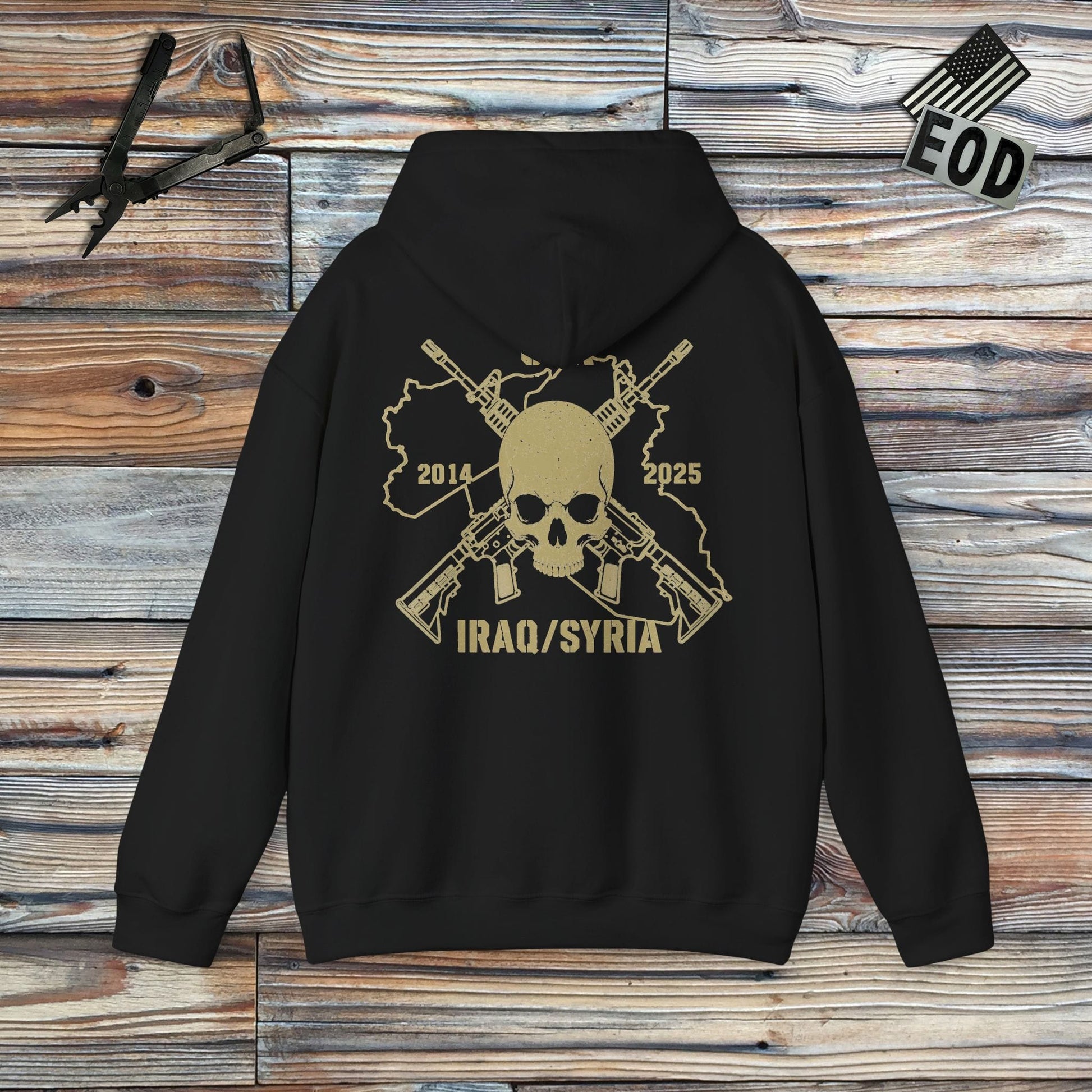 K-Factor Supply Co Skull & Carbines - OIR (Iraq/Syria) [Back Print] Hoodie
