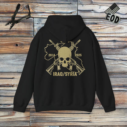 K-Factor Supply Co Skull & Carbines - OIR (Iraq/Syria) [Back Print] Hoodie