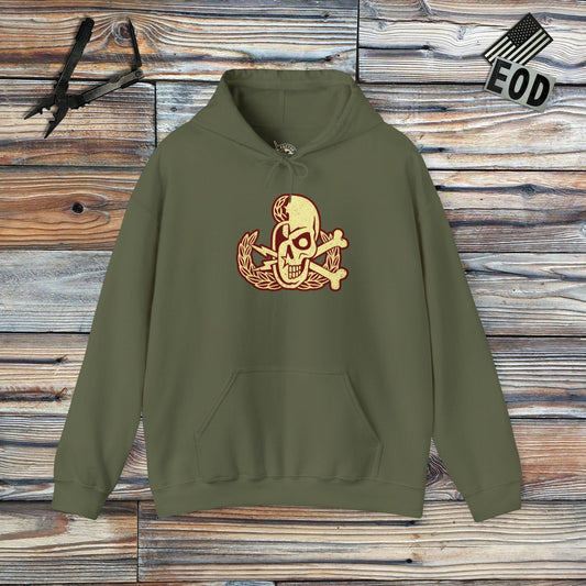 K-Factor Supply Co Skully Crab Hoodie Military Green / S