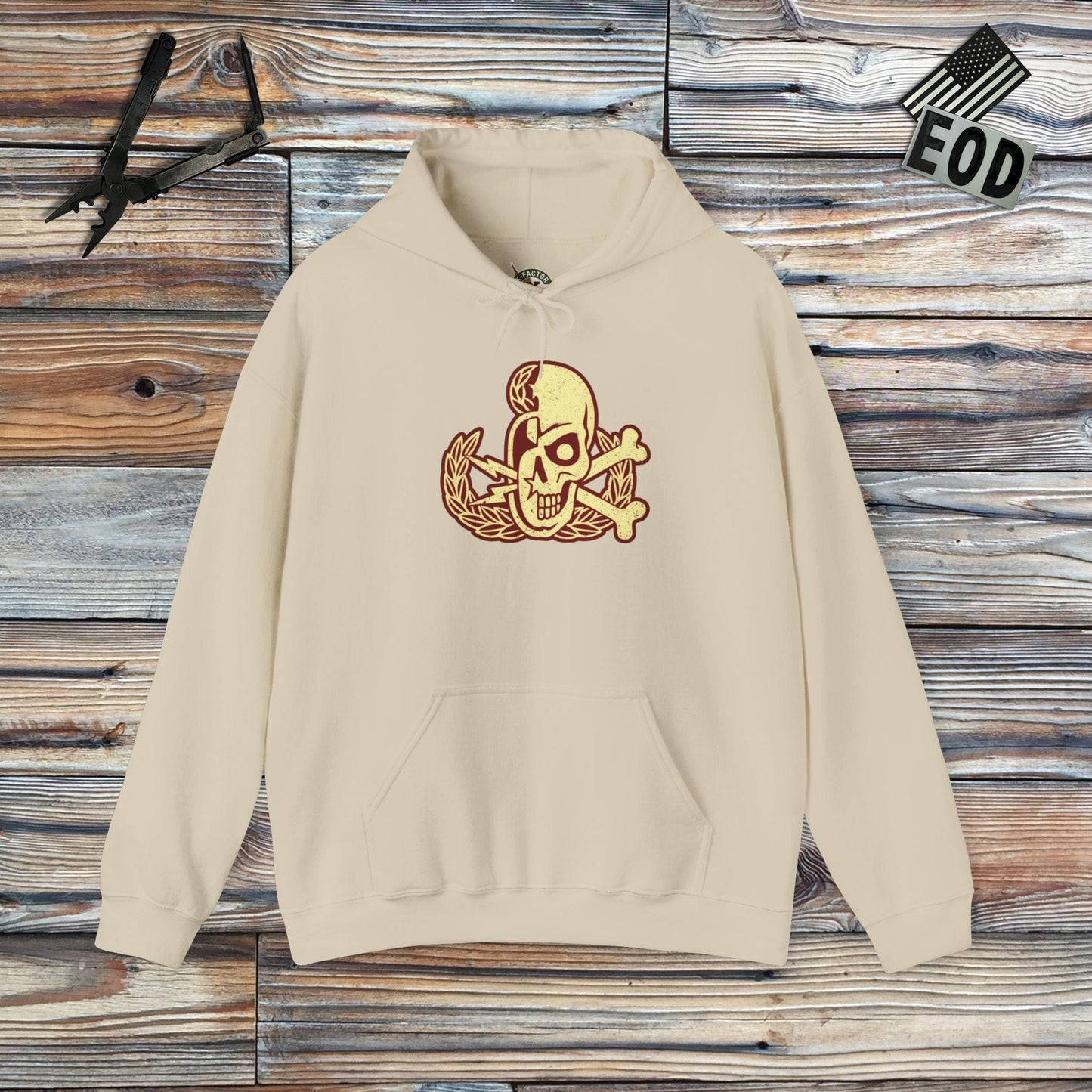 K-Factor Supply Co Skully Crab Hoodie Sand / S