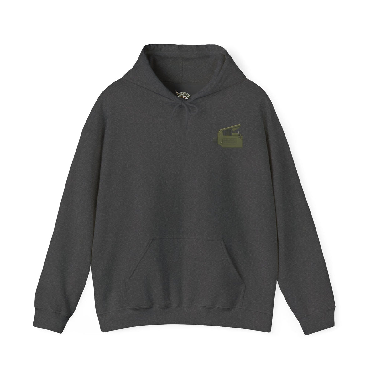 K-Factor Supply Co Surprise! (Back Print) Hoodie Dark Heather / S