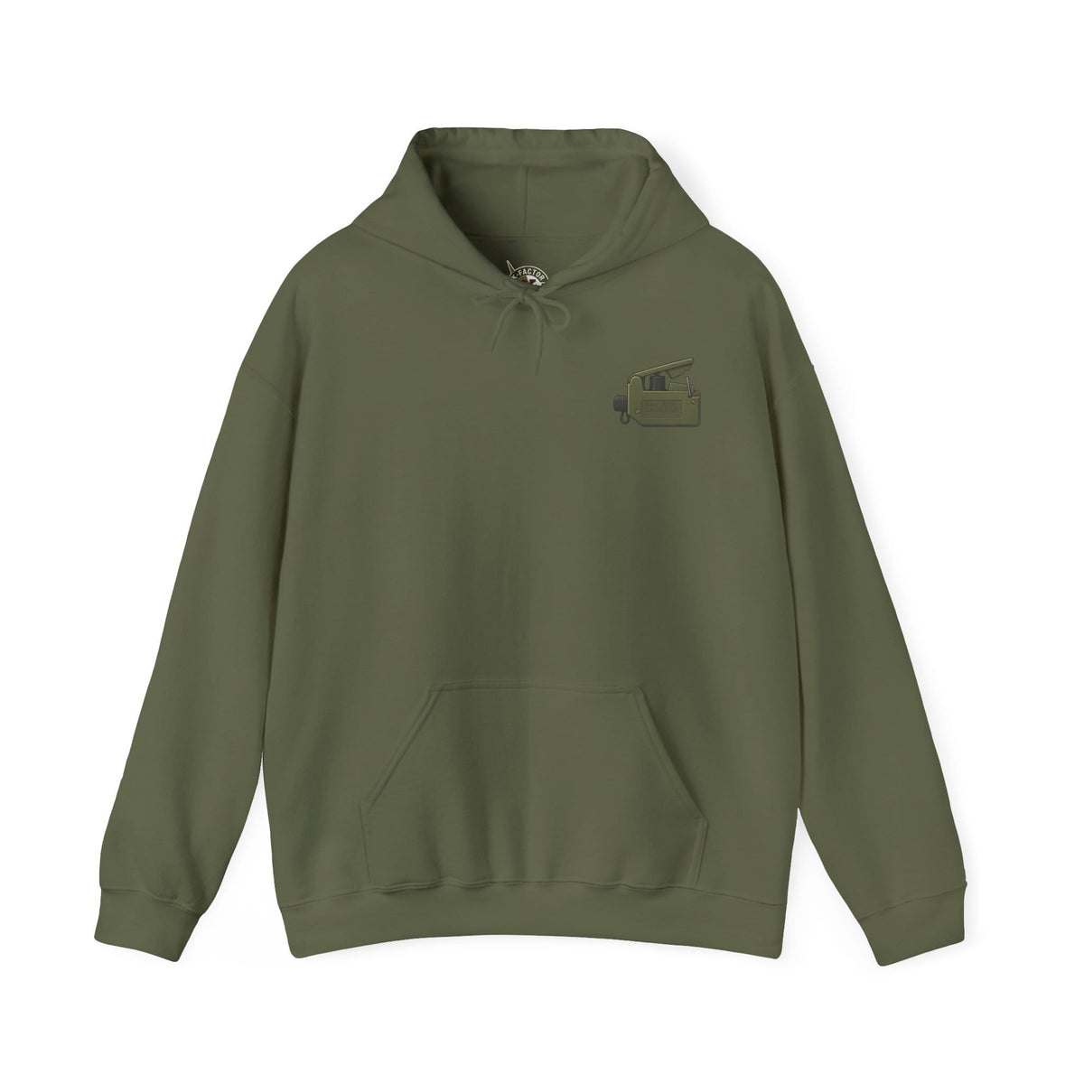 K-Factor Supply Co Surprise! (Back Print) Hoodie Military Green / S