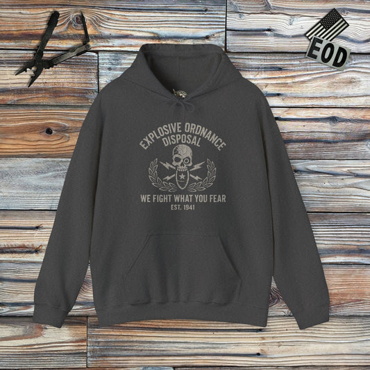 K-Factor Supply Co We Fight What You Fear Hoodie Dark Heather / S