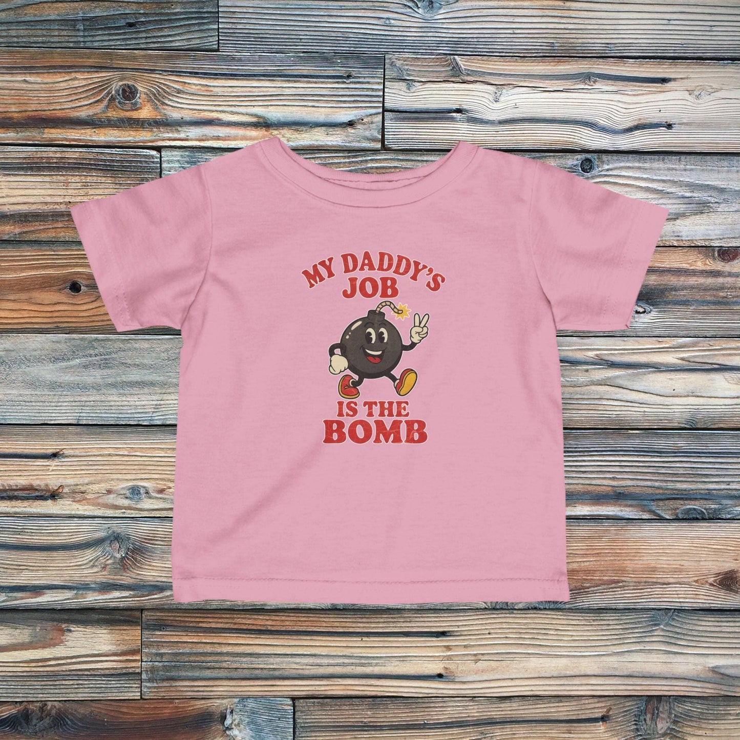 K-Factor Supply Co Infant Daddy's Job T-Shirt Pink / 6M