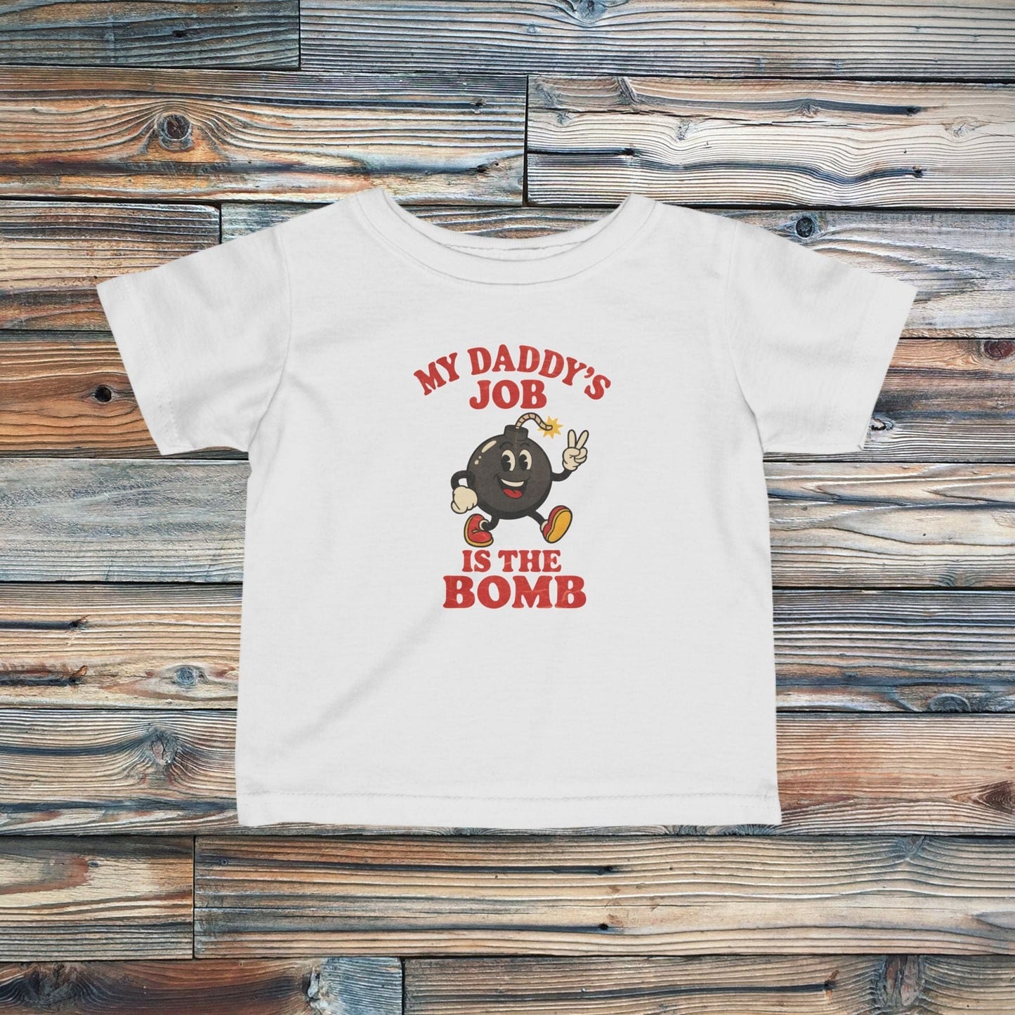 K-Factor Supply Co Infant Daddy's Job T-Shirt White / 6M