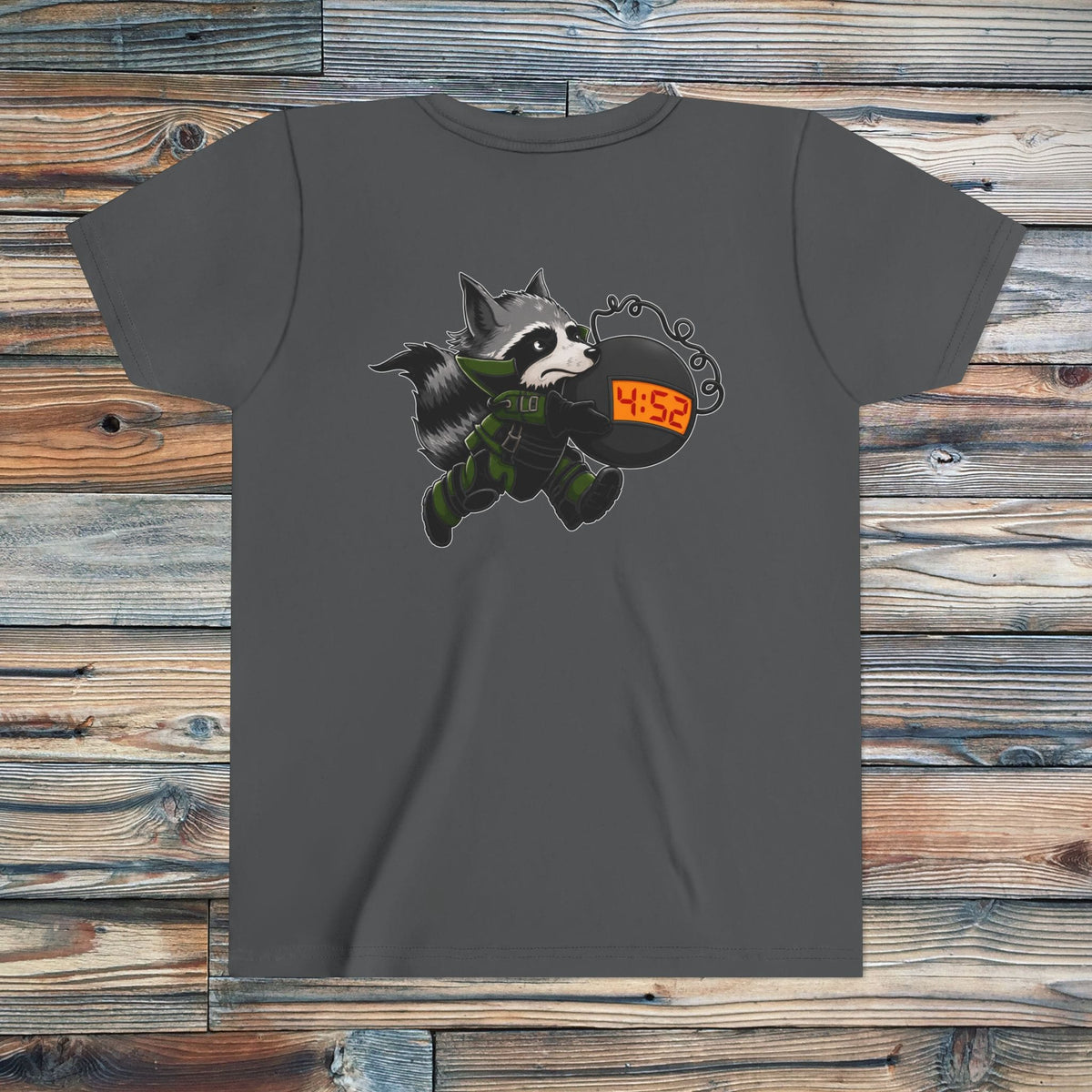 K-Factor Supply Co Kids 452 EOD "Trash Panda" T-Shirt Asphalt / S