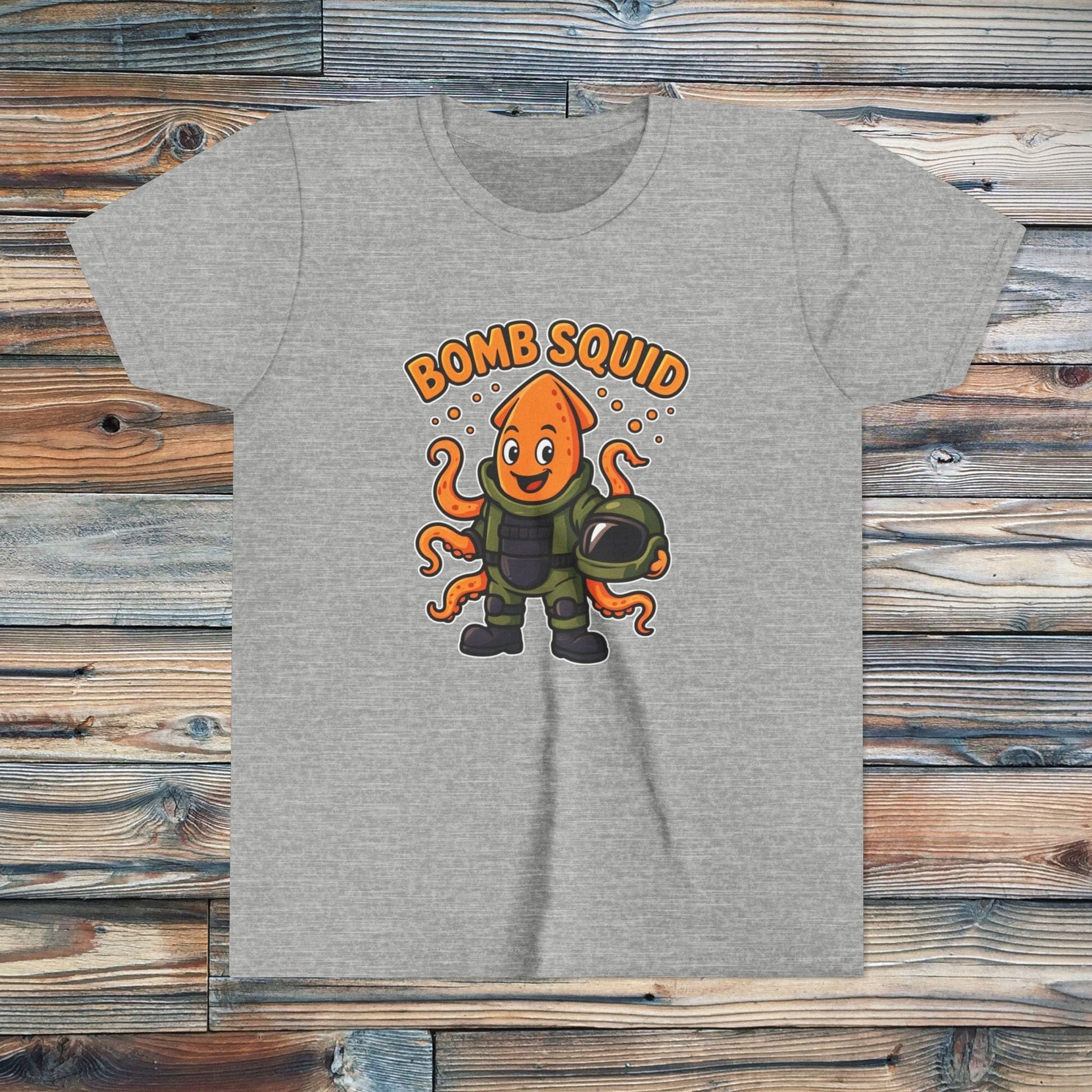 K-Factor Supply Co Kids Bomb Squid T-Shirt Athletic Heather / S