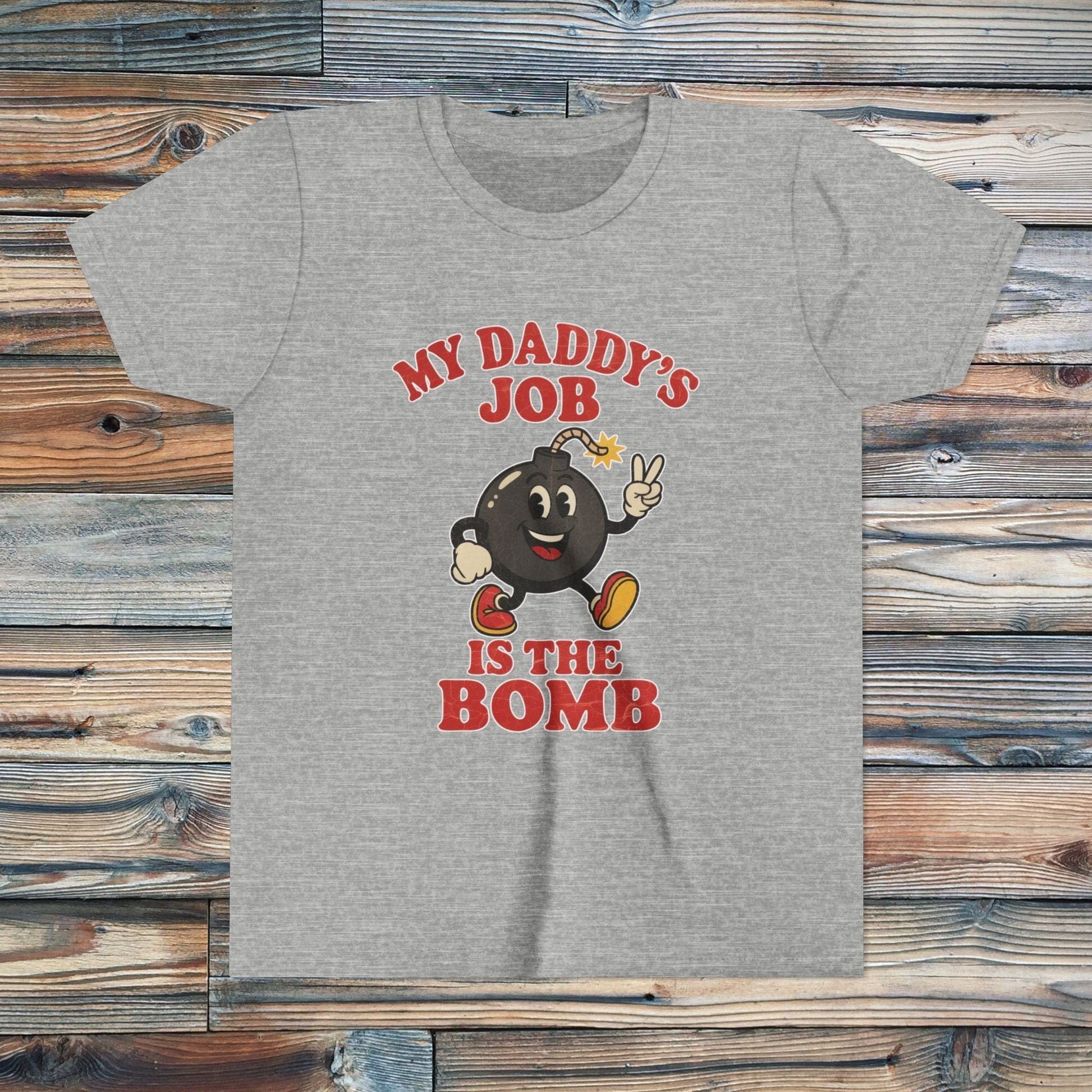 K-Factor Supply Co Kids Daddy's Job T-Shirt Athletic Heather / S