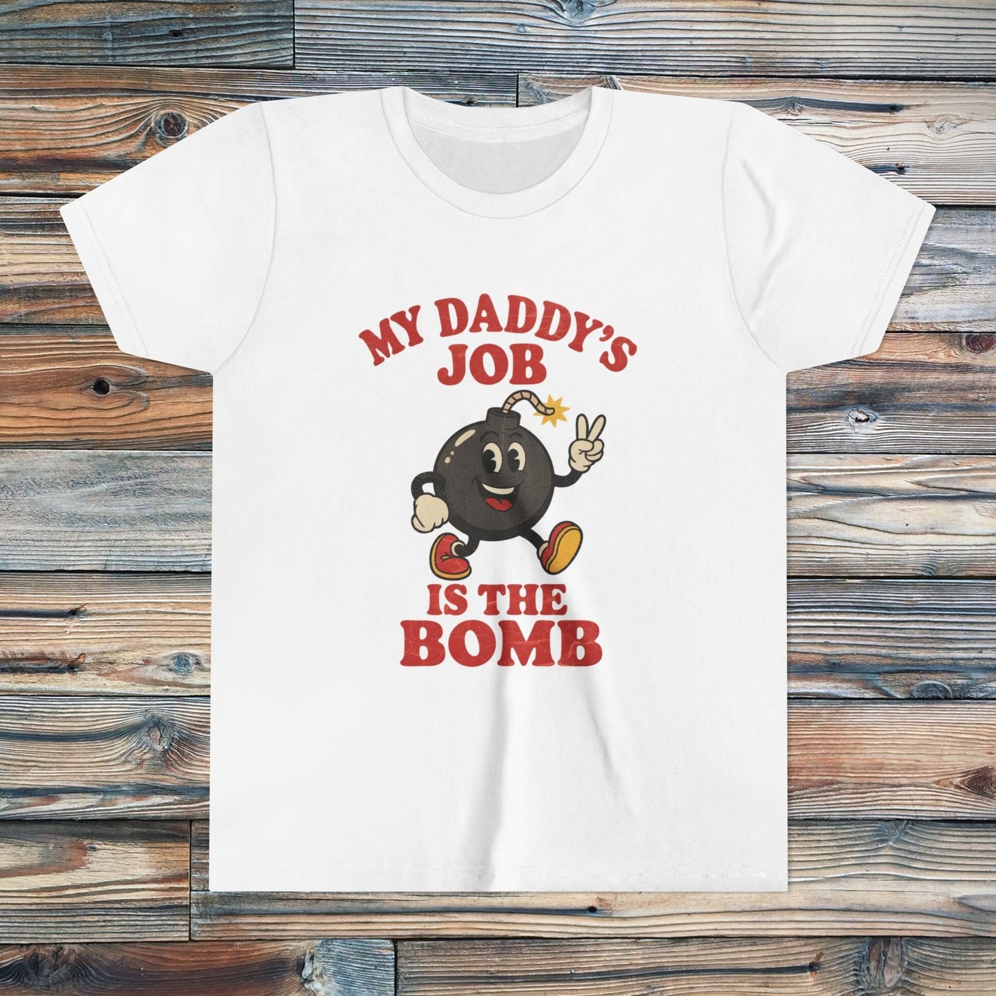 K-Factor Supply Co Kids Daddy's Job T-Shirt White / S