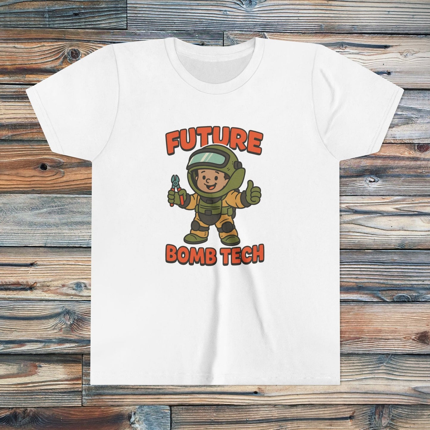 K-Factor Supply Co Kids Future Bomb Tech Mk 1 Mod 1 T-Shirt White / S