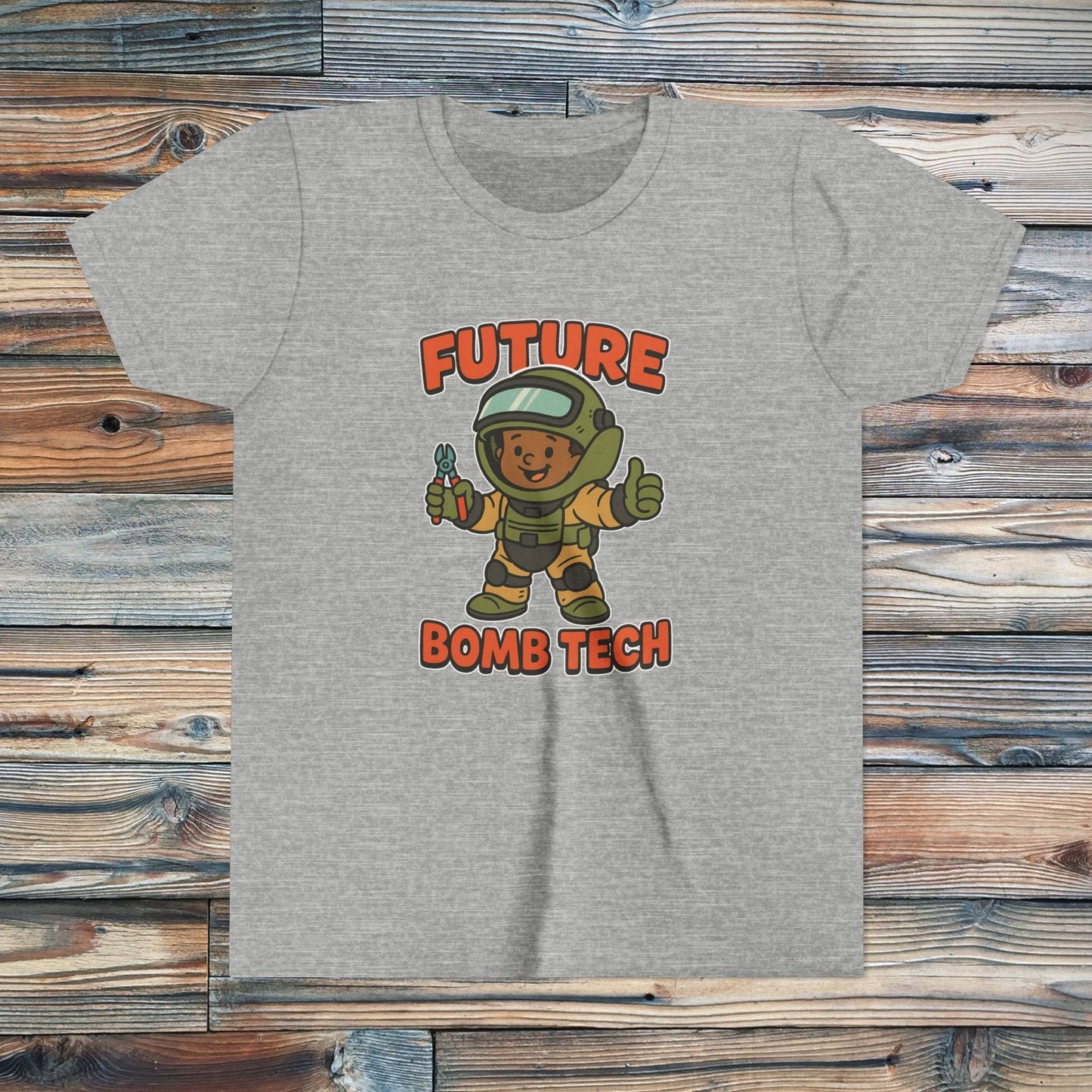 K-Factor Supply Co Kids Future Bomb Tech Mk 1 Mod 2 T-Shirt Athletic Heather / S