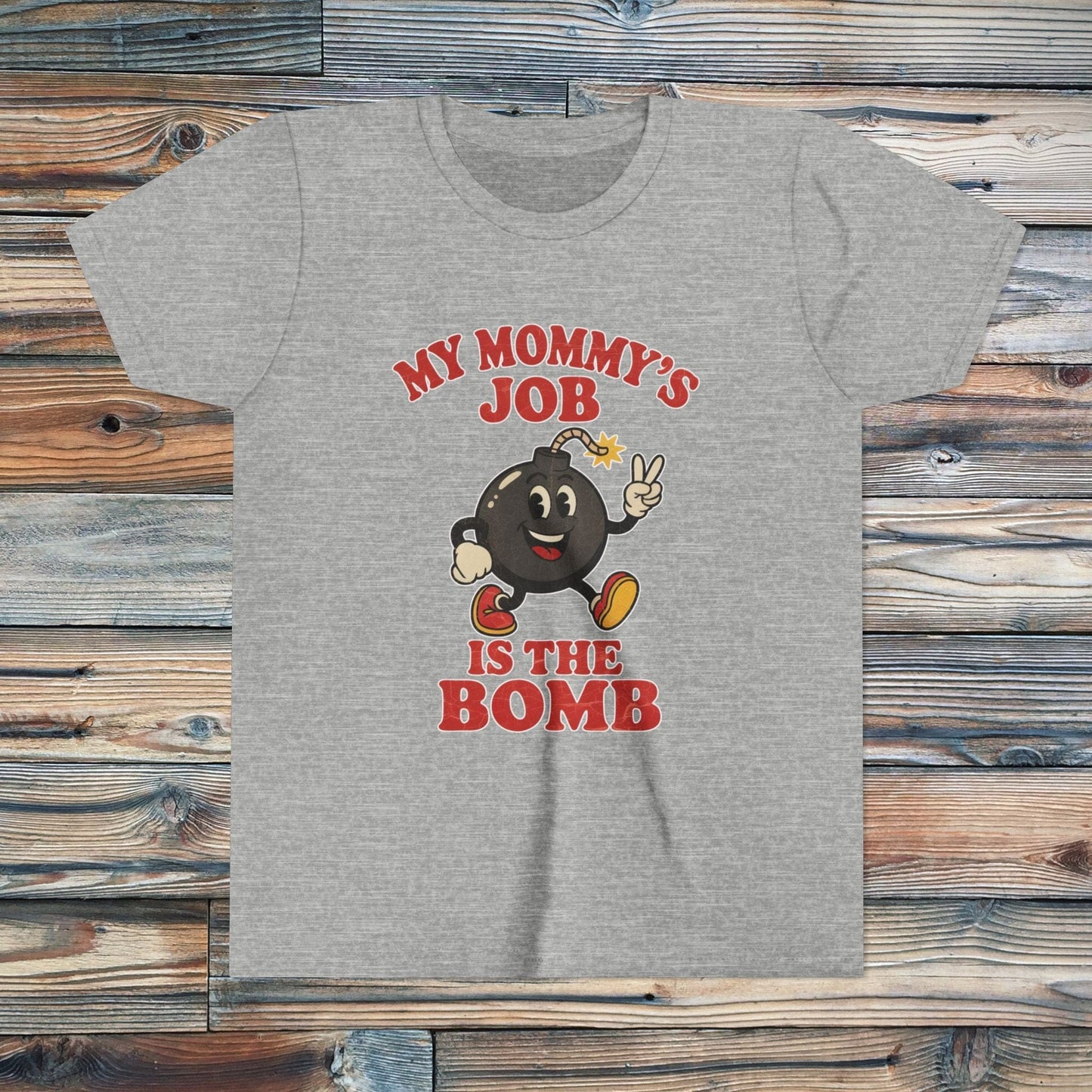 K-Factor Supply Co Kids Mommy's Job T-Shirt Athletic Heather / S