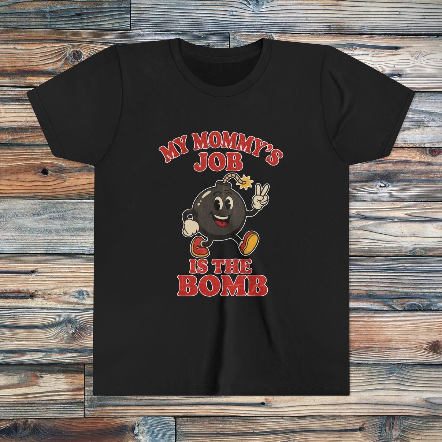 K-Factor Supply Co Kids Mommy's Job T-Shirt Black / S