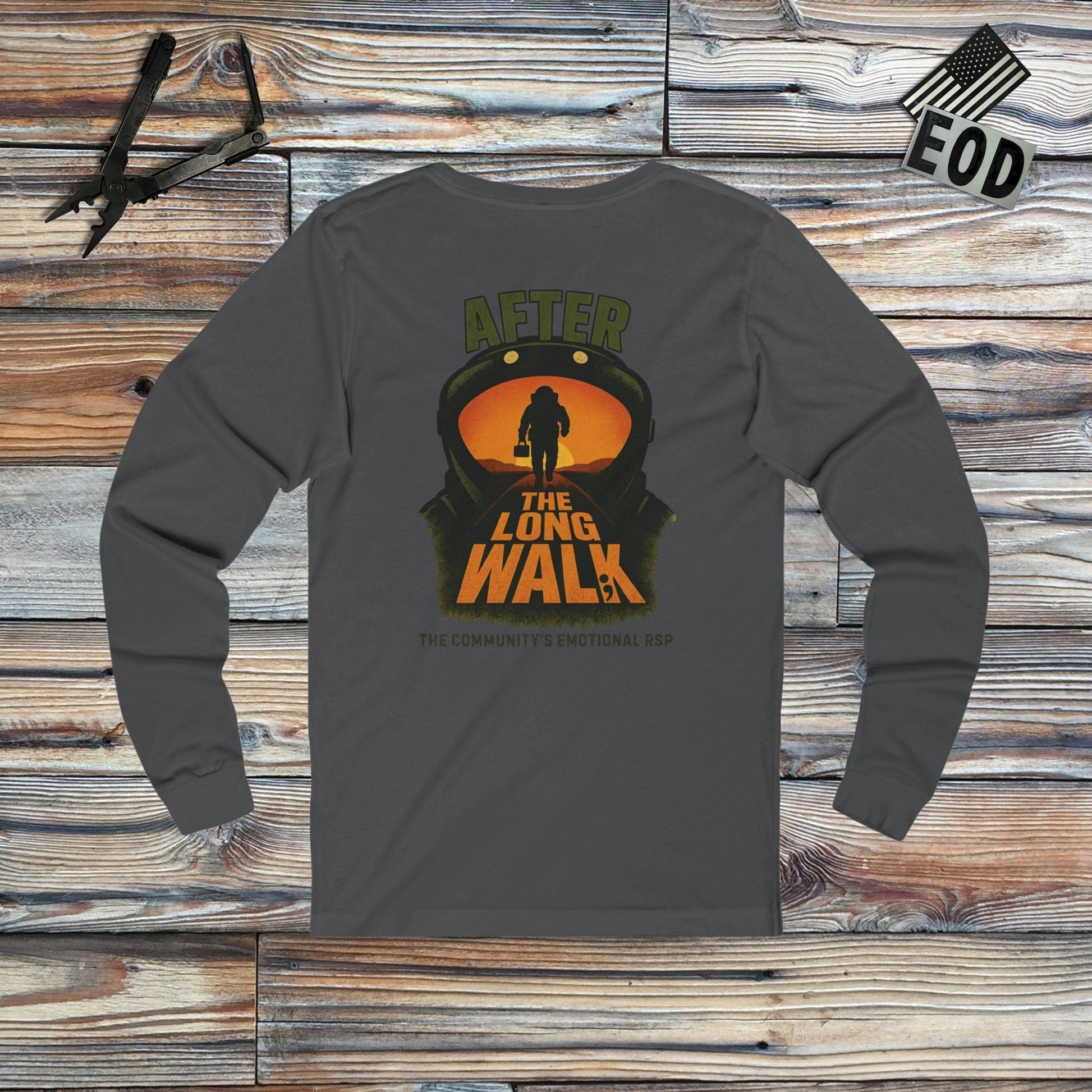 K-Factor Supply Co After the Long Walk (Back Print) Long Sleeve S / Asphalt