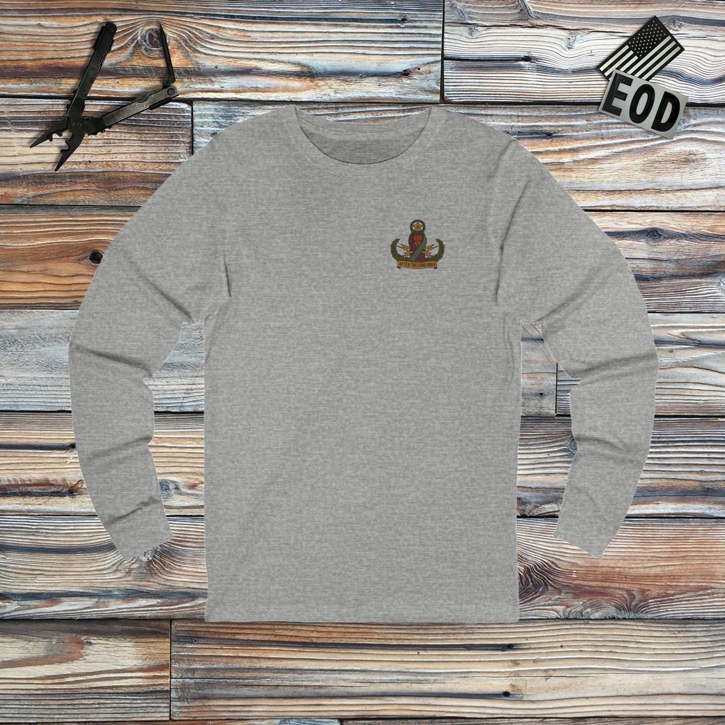 K-Factor Supply Co After the Long Walk (Back Print) Long Sleeve S / Athletic Heather