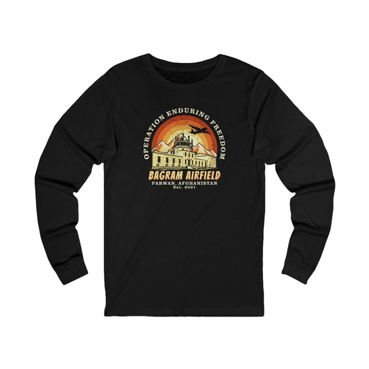 K-Factor Supply Co Bagram Airfield BCS (Long Sleeve) T-Shirt S / Black