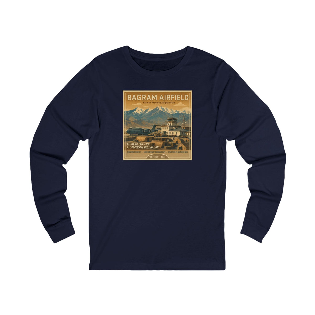 K-Factor Supply Co Bagram Travel (Long Sleeve) T-Shirt S / Navy