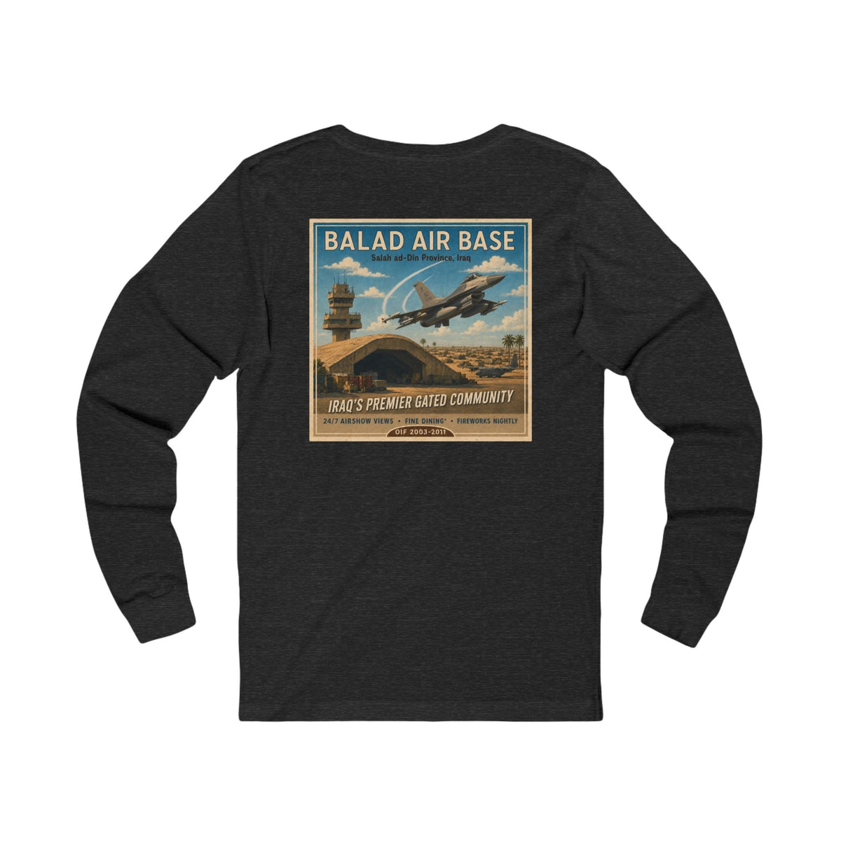 K-Factor Supply Co Balad Travel (Long Sleeve - Back Print) T-Shirt
