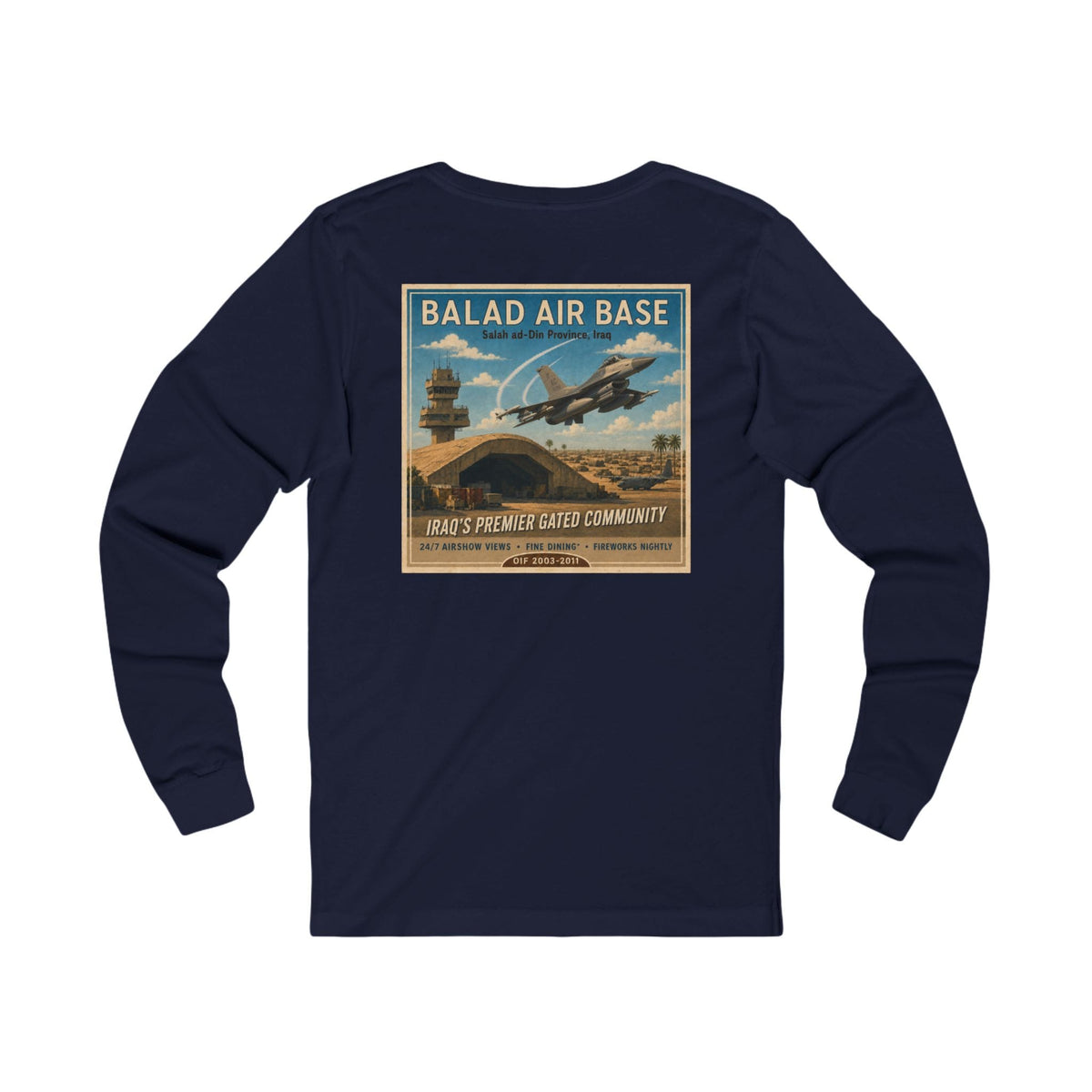 K-Factor Supply Co Balad Travel (Long Sleeve - Back Print) T-Shirt S / Navy
