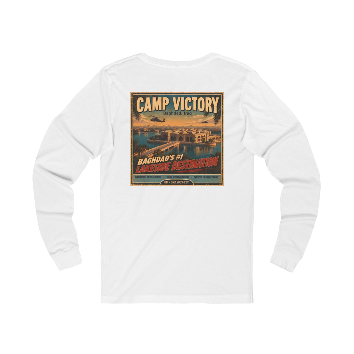 K-Factor Supply Co Camp Victory Travel (Long Sleeve - Back Print) T-Shirt