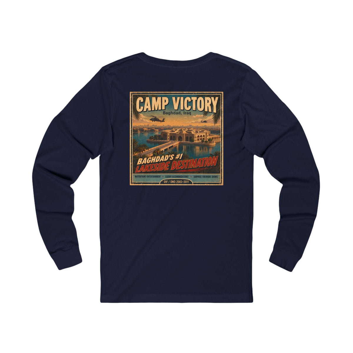 K-Factor Supply Co Camp Victory Travel (Long Sleeve - Back Print) T-Shirt
