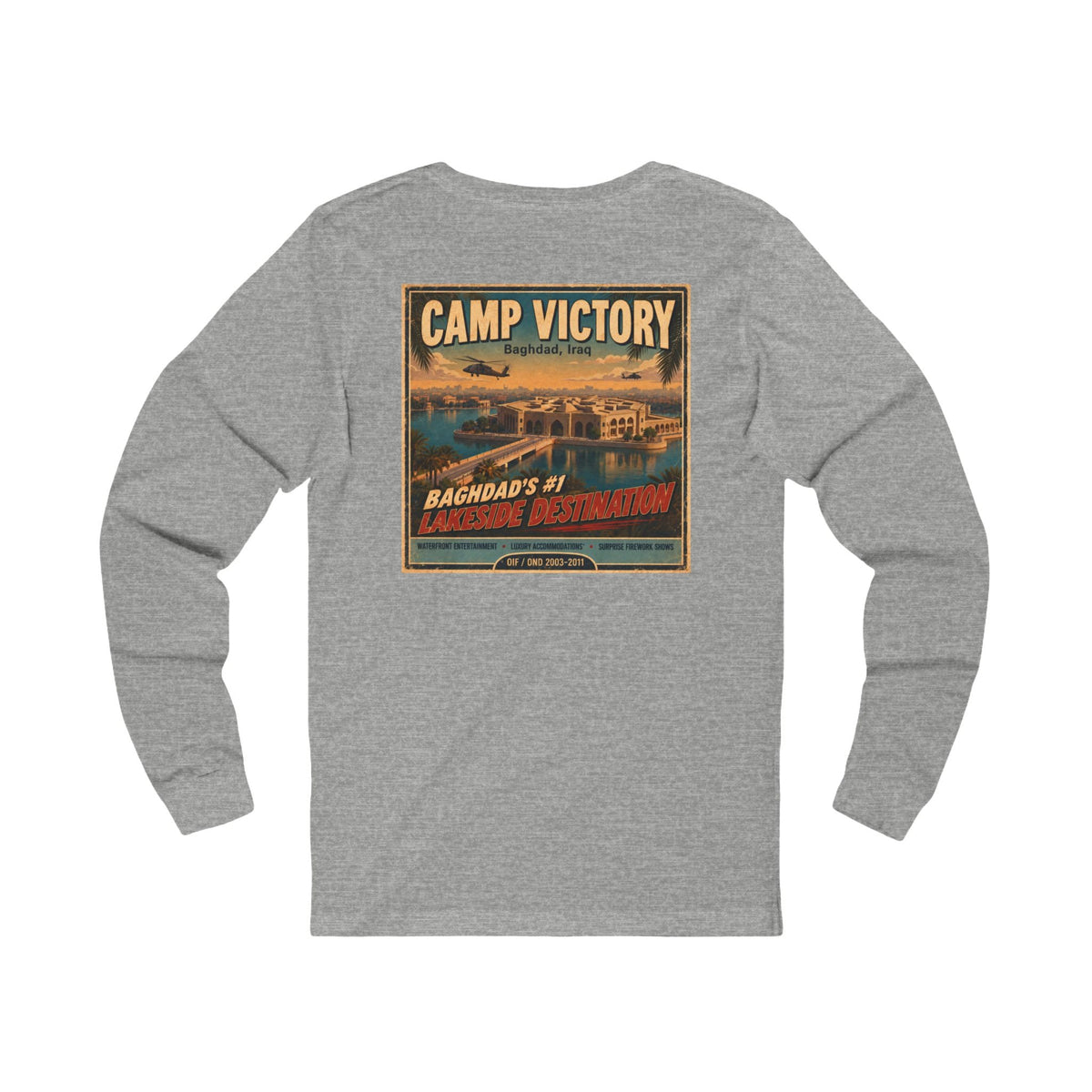 K-Factor Supply Co Camp Victory Travel (Long Sleeve - Back Print) T-Shirt