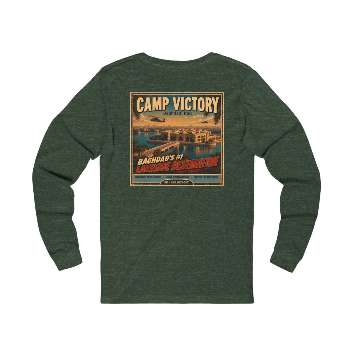 K-Factor Supply Co Camp Victory Travel (Long Sleeve - Back Print) T-Shirt