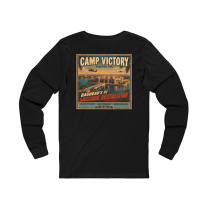 K-Factor Supply Co Camp Victory Travel (Long Sleeve - Back Print) T-Shirt S / Black