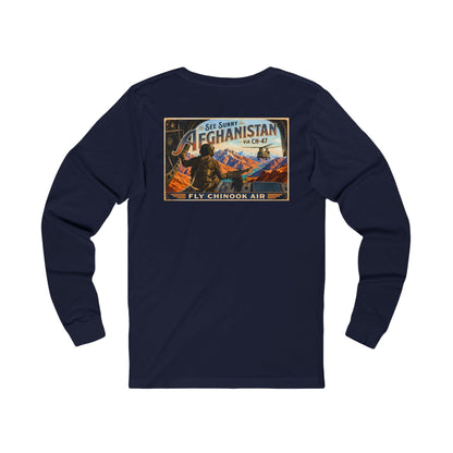 K-Factor Supply Co Chinook Air (Long Sleeve - Back Print) T-Shirt