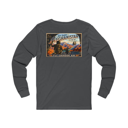 K-Factor Supply Co Chinook Air (Long Sleeve - Back Print) T-Shirt S / Asphalt