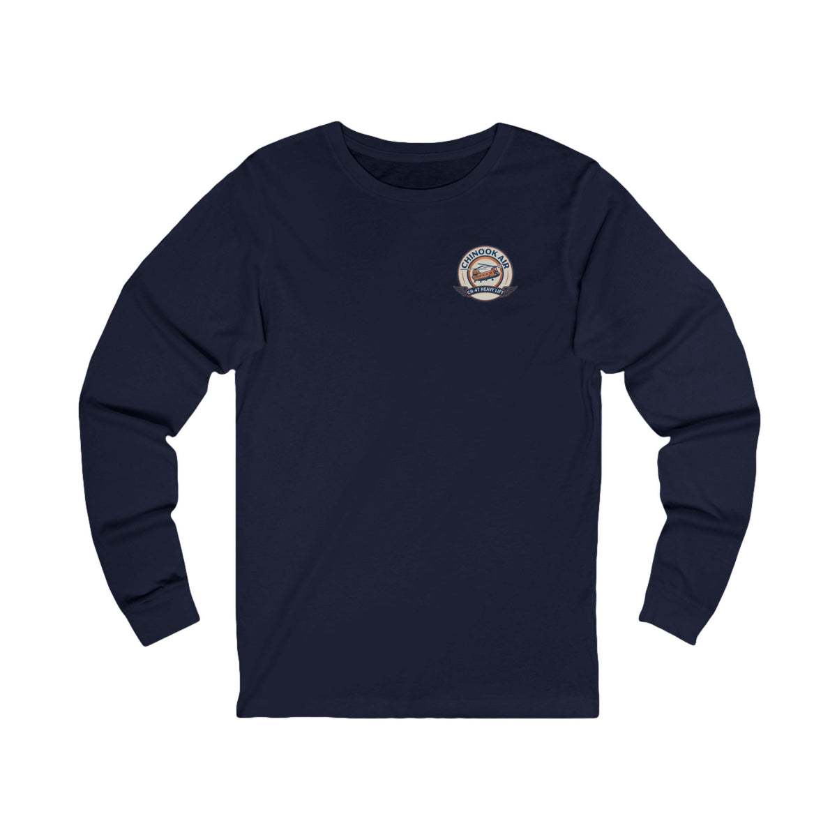 K-Factor Supply Co Chinook Air (Long Sleeve - Back Print) T-Shirt S / Navy