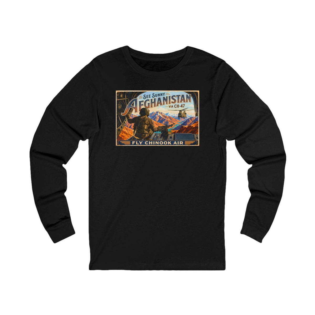 K-Factor Supply Co Chinook Air (Long Sleeve) T-Shirt S / Black