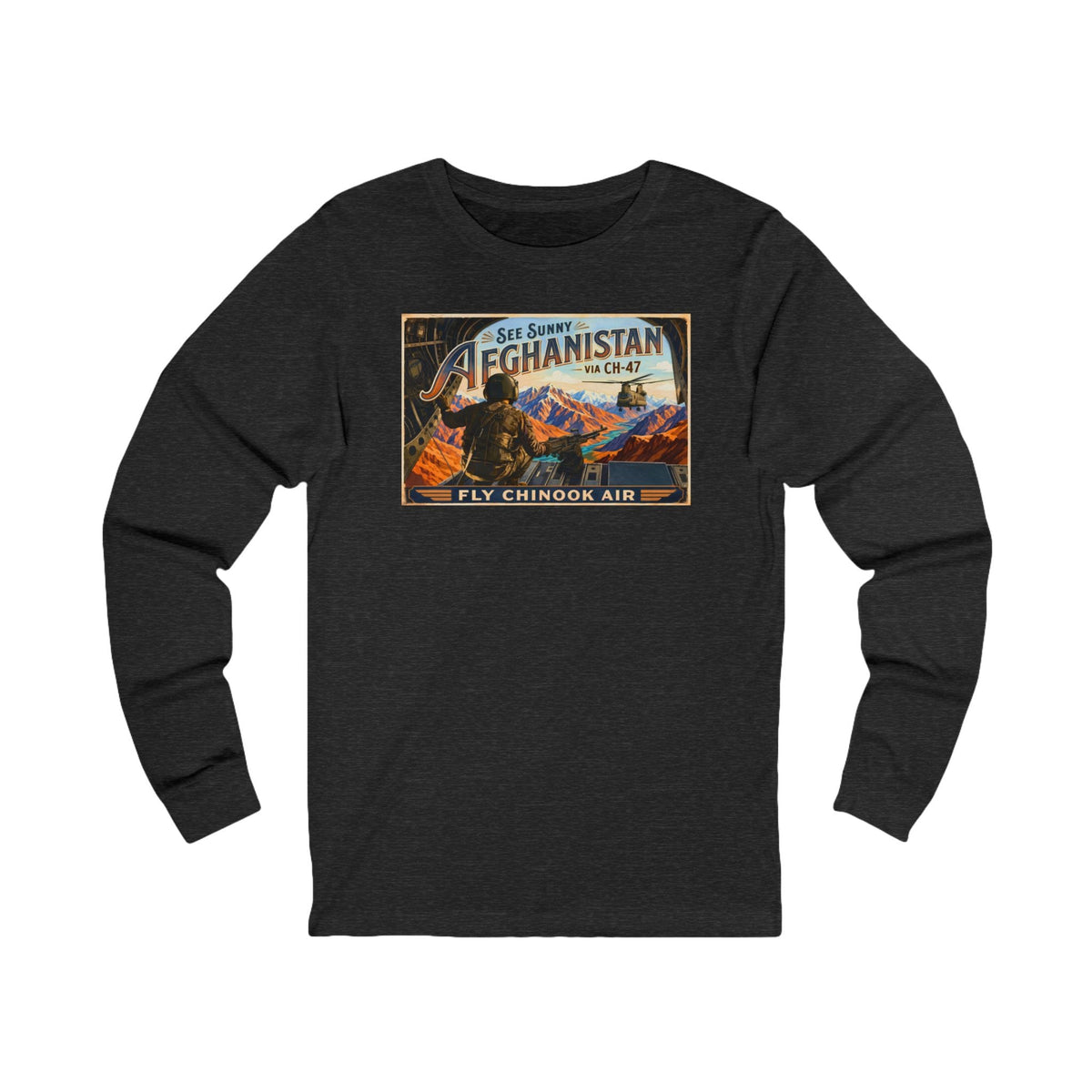 K-Factor Supply Co Chinook Air (Long Sleeve) T-Shirt S / Dark Grey Heather