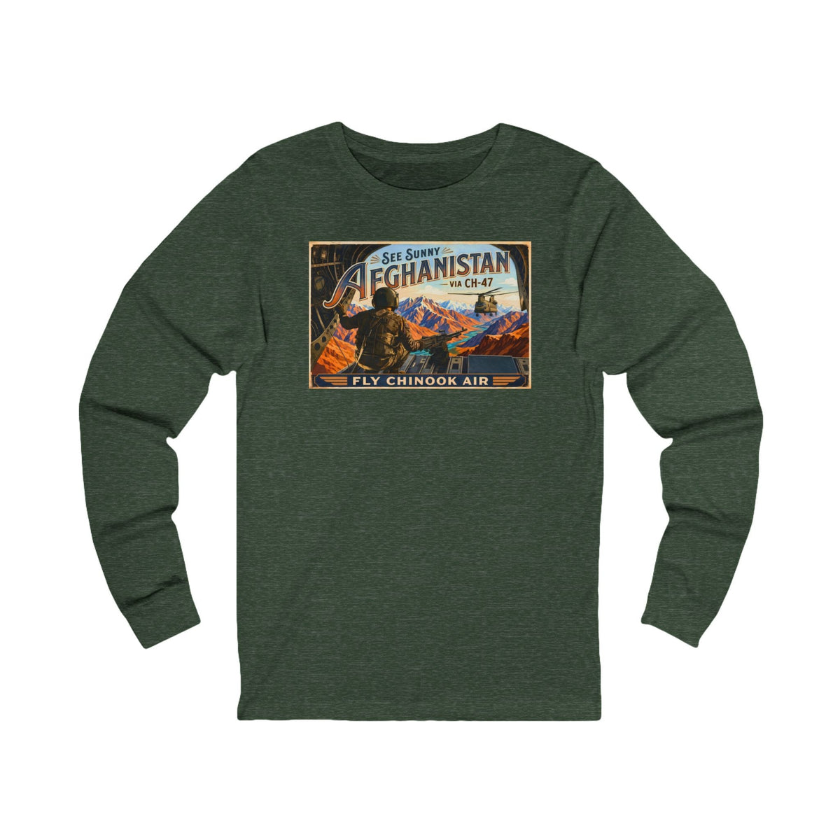 K-Factor Supply Co Chinook Air (Long Sleeve) T-Shirt S / Heather Forest