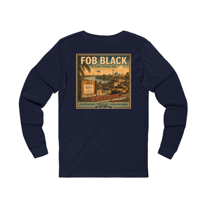 K-Factor Supply Co FOB Black Travel (Long Sleeve - Back Print) T-Shirt