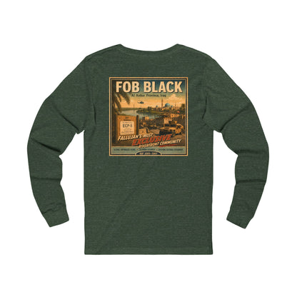 K-Factor Supply Co FOB Black Travel (Long Sleeve - Back Print) T-Shirt