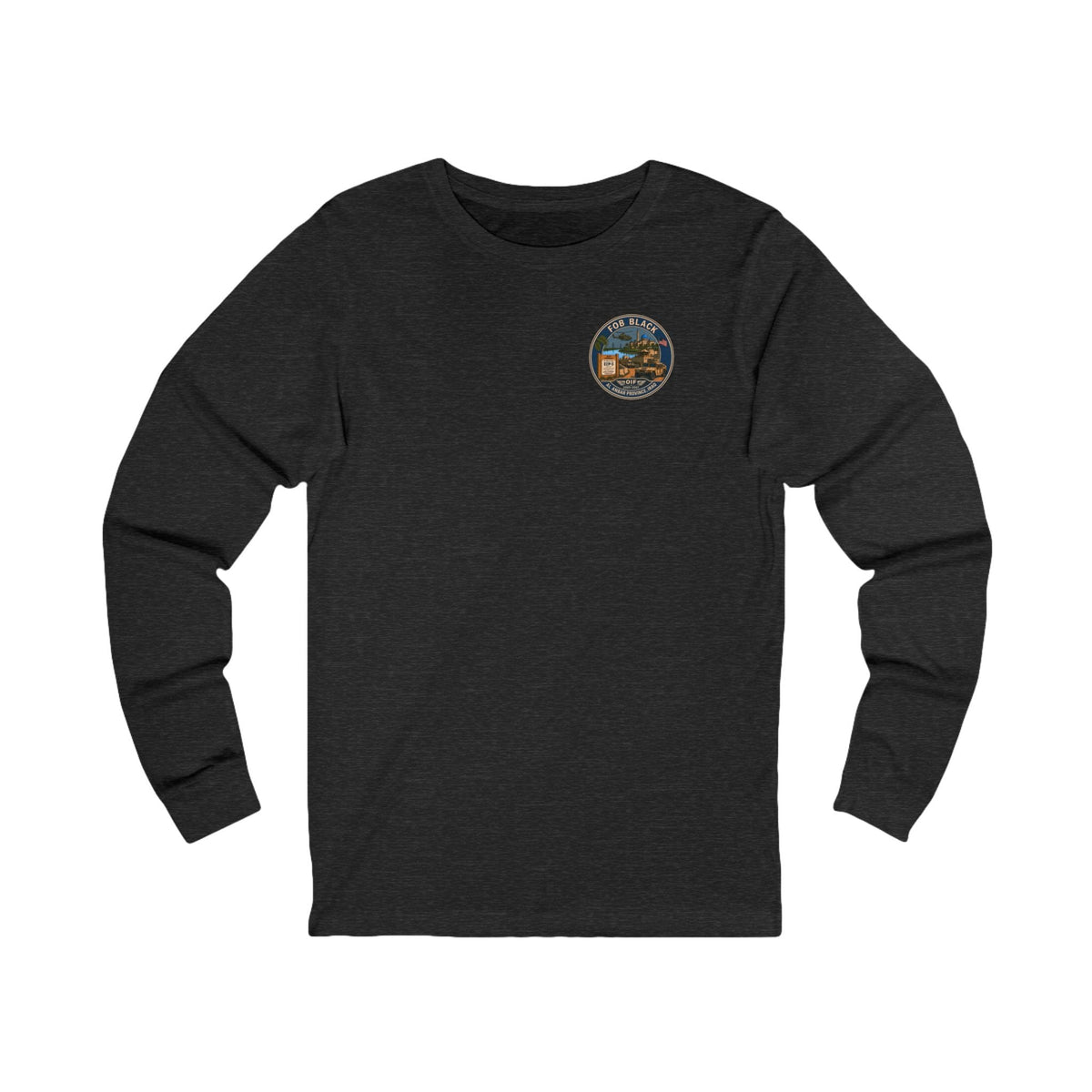 K-Factor Supply Co FOB Black Travel (Long Sleeve - Back Print) T-Shirt