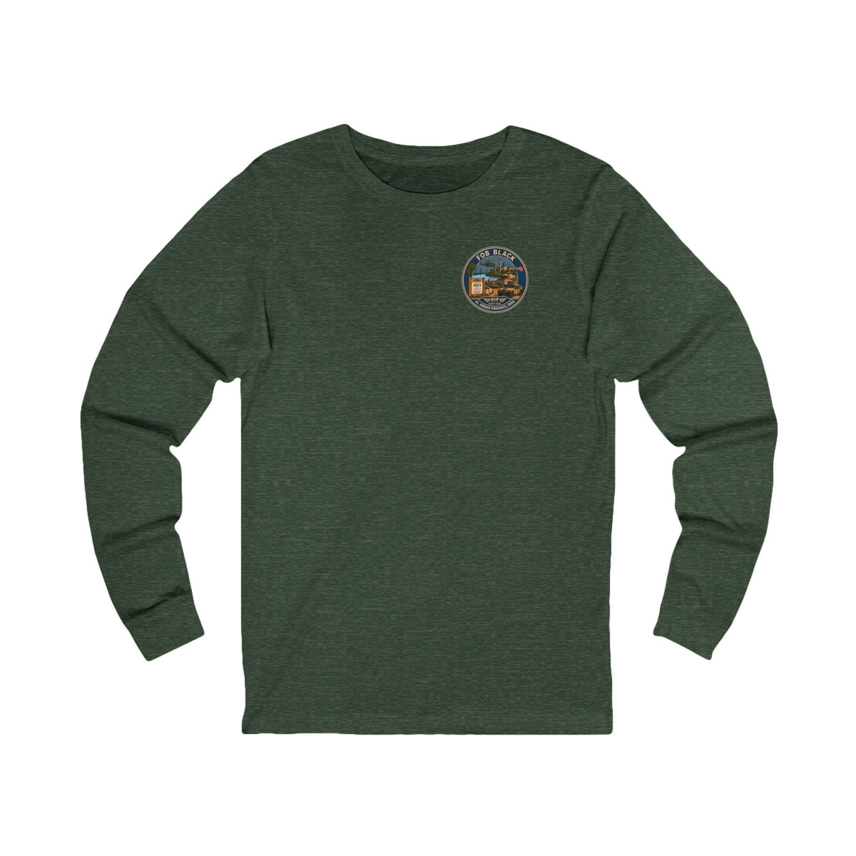 K-Factor Supply Co FOB Black Travel (Long Sleeve - Back Print) T-Shirt S / Heather Forest