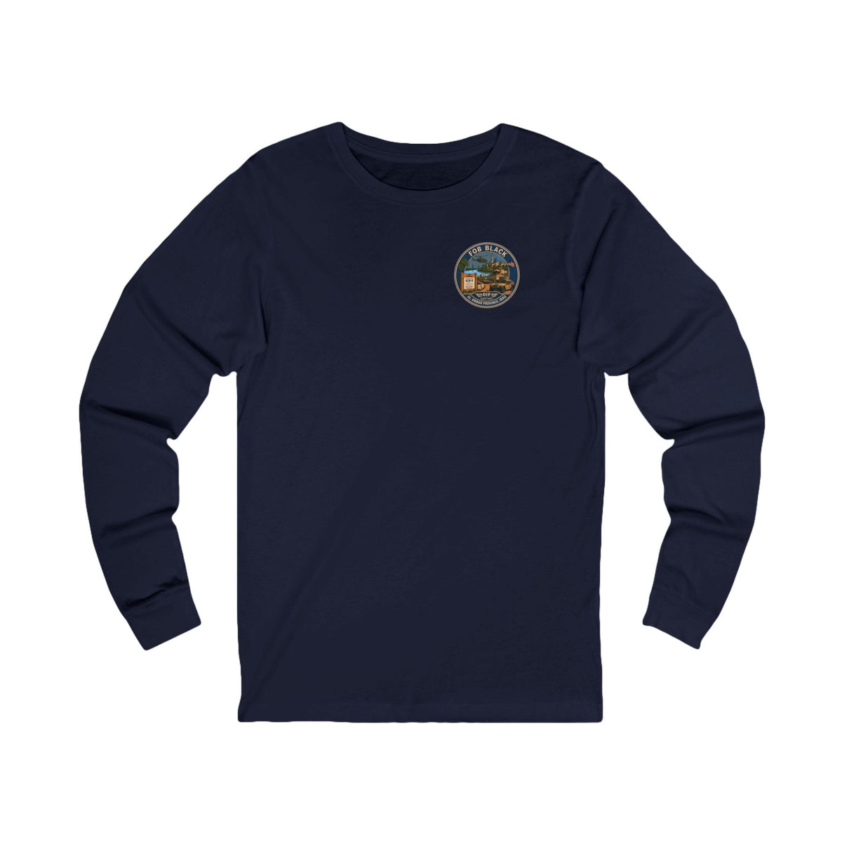 K-Factor Supply Co FOB Black Travel (Long Sleeve - Back Print) T-Shirt S / Navy