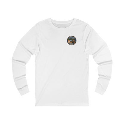 K-Factor Supply Co FOB Black Travel (Long Sleeve - Back Print) T-Shirt S / White