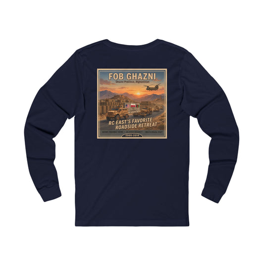 K-Factor Supply Co FOB Ghazni Travel (Long Sleeve - Back Print) T-Shirt S / Navy